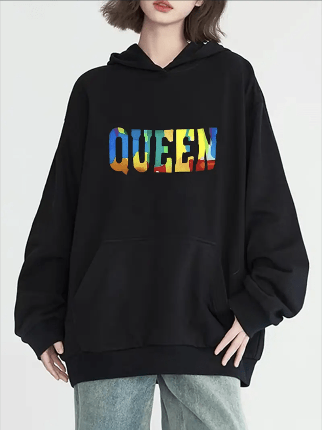 Stay cozy and stylish all year with this Vibrant Royalty Design Hoodie. Featuring full sleeves,