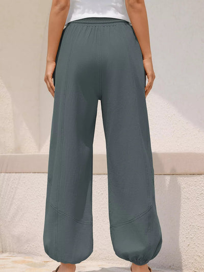 Wide Leg Drawstring Pants - Style Chic Couture