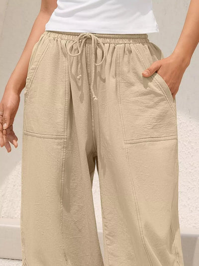 Wide Leg Drawstring Pants - Style Chic Couture