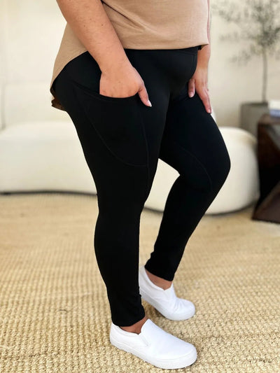 Wide Waistband Sports Leggings - Style Chic Couture