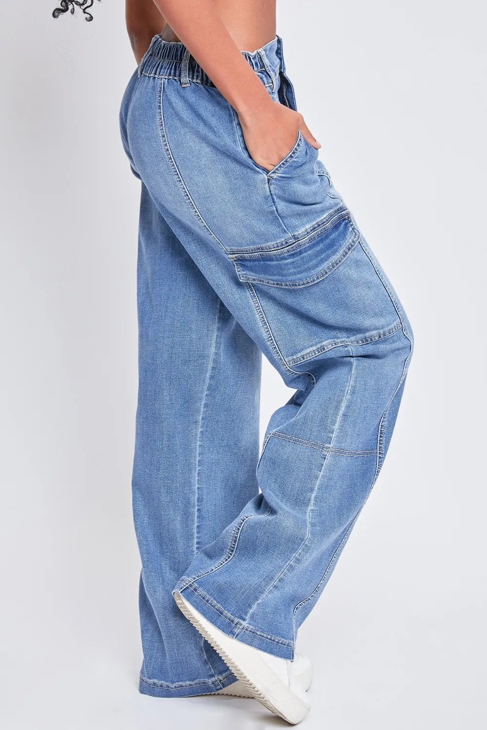 YMI Jeanswear High - Rise Straight Cargo Jeans - Style Chic Couture