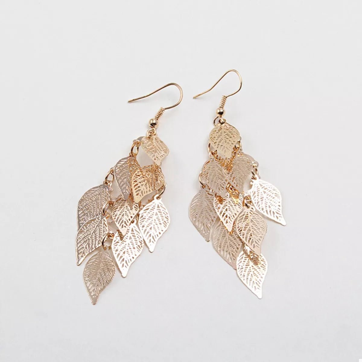 Zinc Alloy Leaf Dangle Earrings - Style Chic Couture