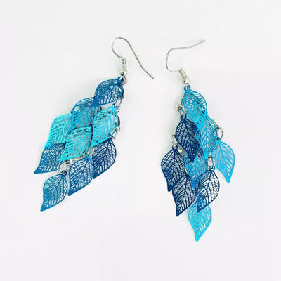 Zinc Alloy Leaf Dangle Earrings - Style Chic Couture