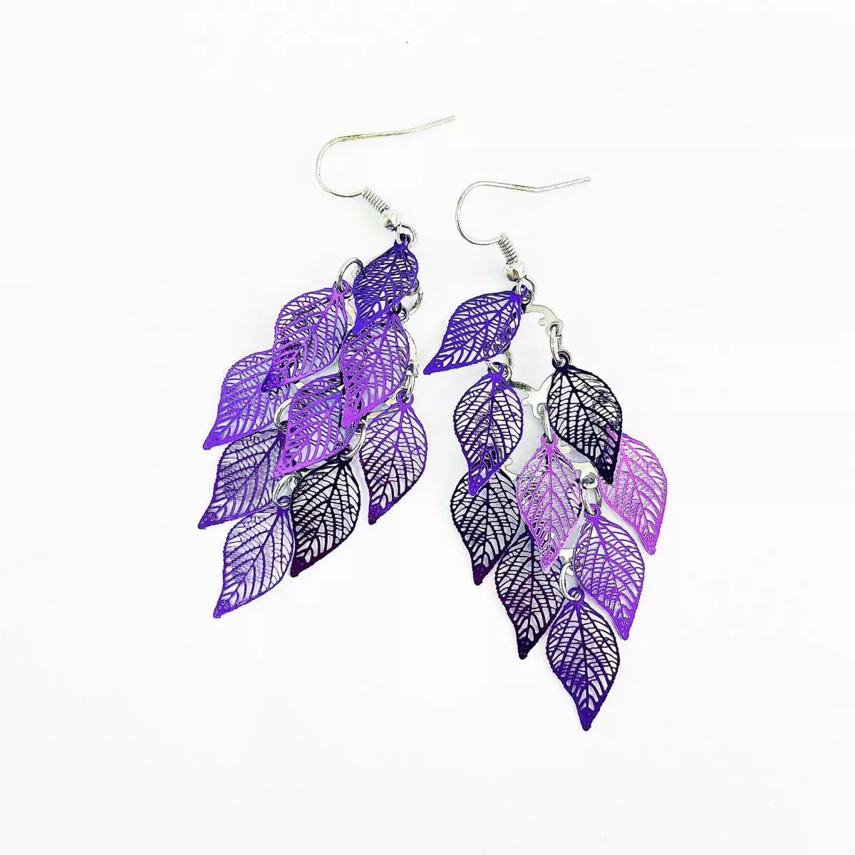 Zinc Alloy Leaf Dangle Earrings - Style Chic Couture