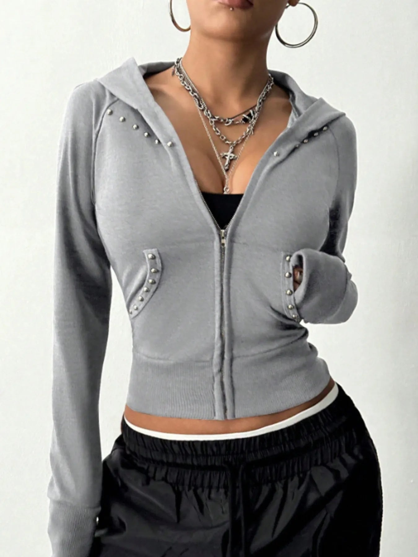 Zip - Up Long Sleeve Hoodie - Style Chic Couture
