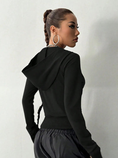 Zip - Up Long Sleeve Hoodie - Style Chic Couture