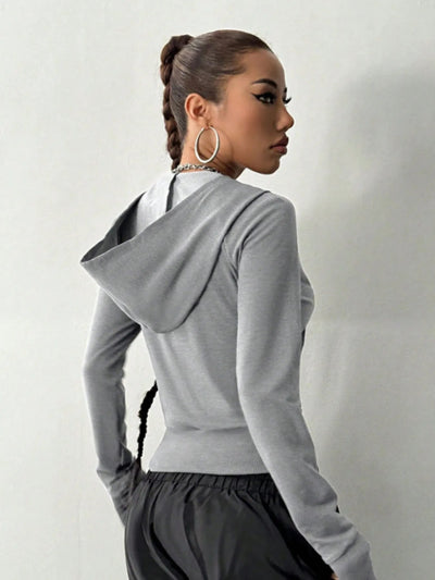 Zip - Up Long Sleeve Hoodie - Style Chic Couture