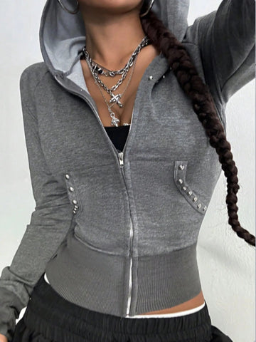 Zip - Up Long Sleeve Hoodie - Style Chic Couture