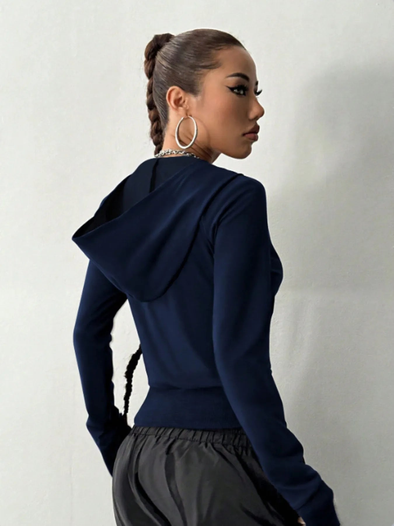 Zip - Up Long Sleeve Hoodie - Style Chic Couture