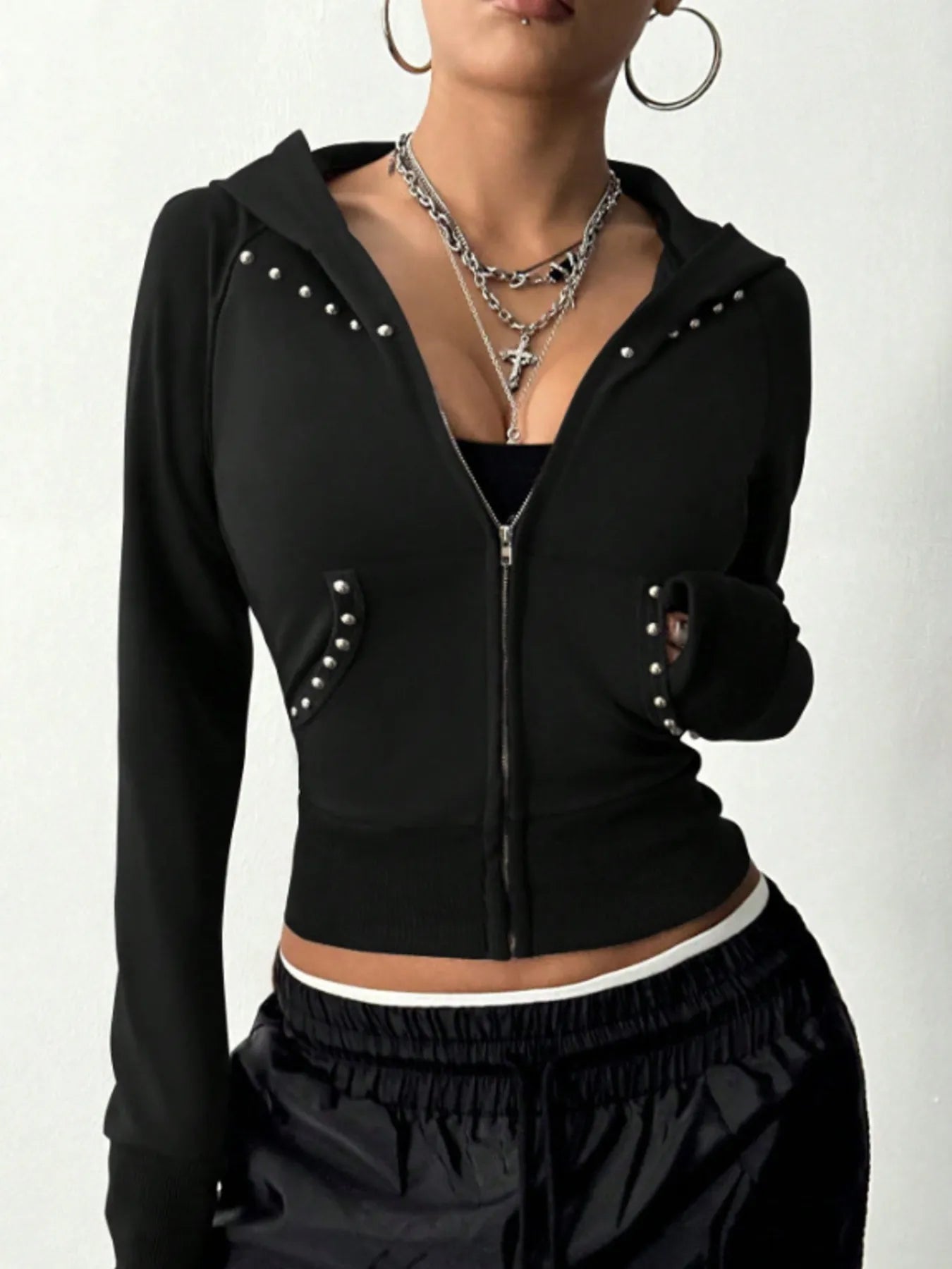 Zip - Up Long Sleeve Hoodie - Style Chic Couture