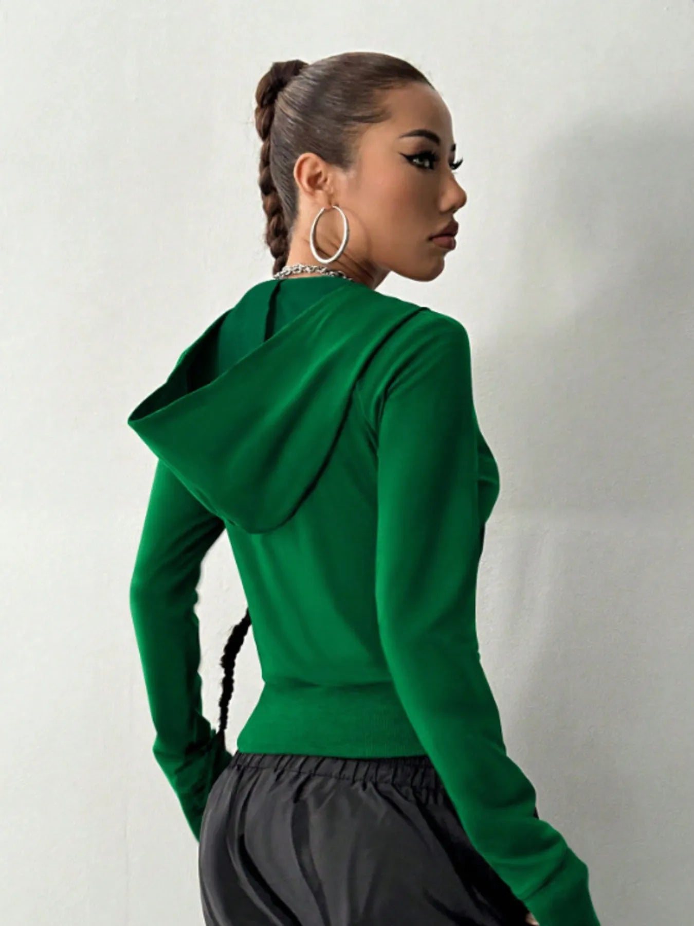 Zip - Up Long Sleeve Hoodie - Style Chic Couture