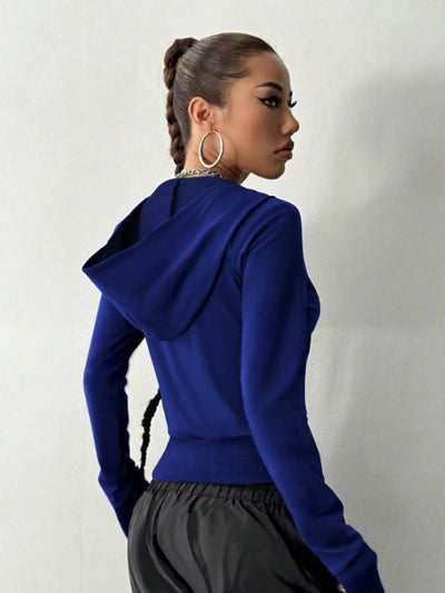 Zip - Up Long Sleeve Hoodie - Style Chic Couture