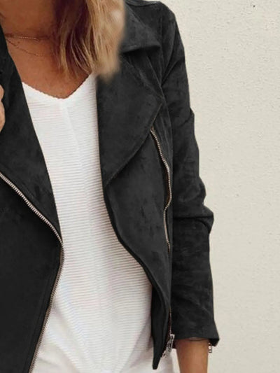 Zip Up Long Sleeve Jacket - Style Chic Couture