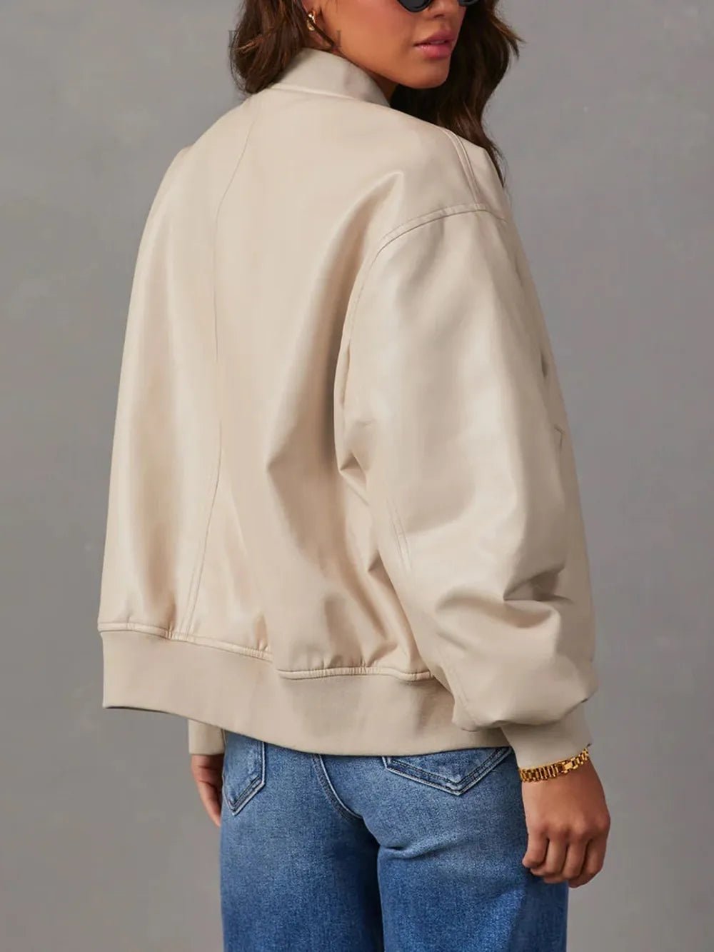 Zip Up Long Sleeve Jacket - Style Chic Couture