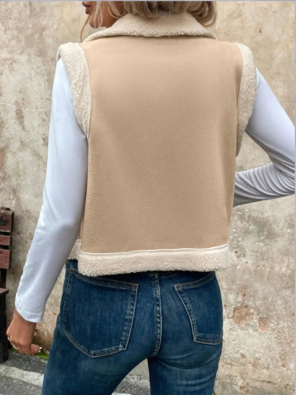 Zip Up Sherpa Vest Coat - Style Chic Couture